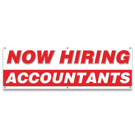 Signmission Now Hiring Accountants Banner Apply Inside Accepting Application Single Sided B-72-30192